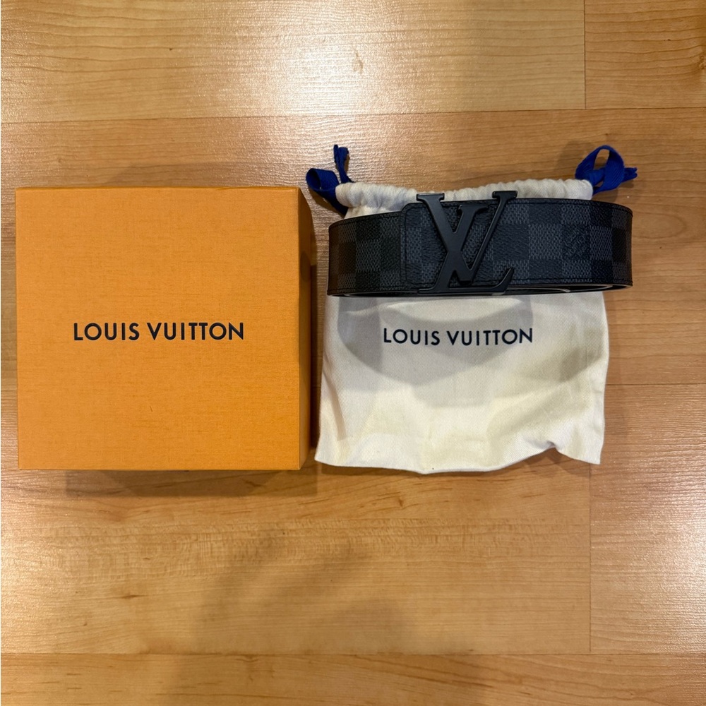Louis Vuitton Checkered Black Belt